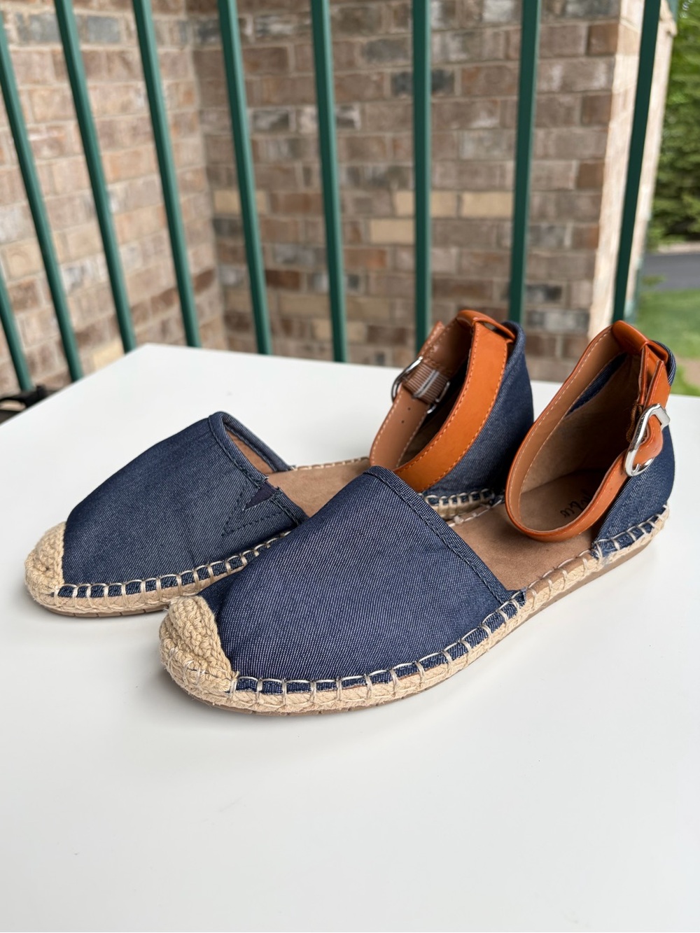 🆕✨🫐 Style&Co NavyBlue Espadrille Flats Strap Ankle Canvas Shoes Size 7.5M Summer - Picture 3 of 16